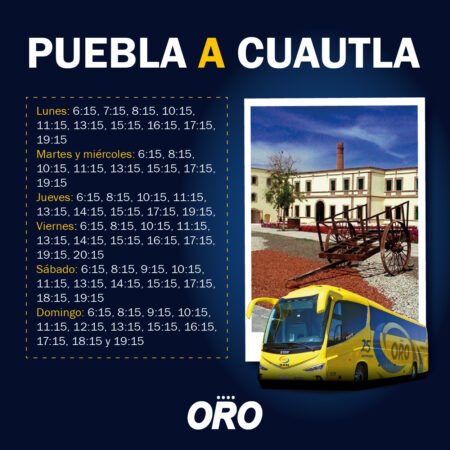 Cuautla – Puebla autobuses - Compara los horarios y precios de boletos